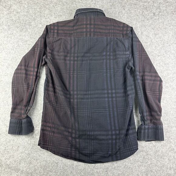 Visconti Limited Edition Shirt Mens M Black Ombre Plaid Signature Series Button* - Picture 5 of 11